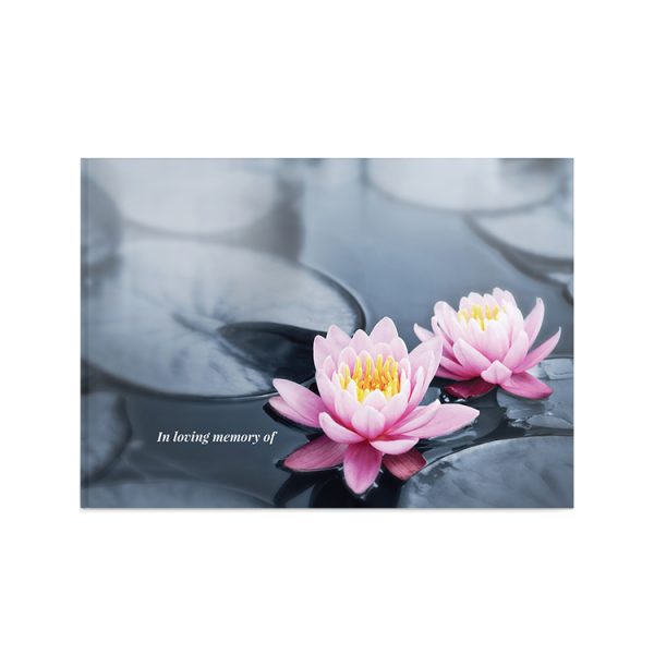 Template Memorial Books - Water Lotuss - Prime Grafix & Unibind, Printing & Binding, Australia