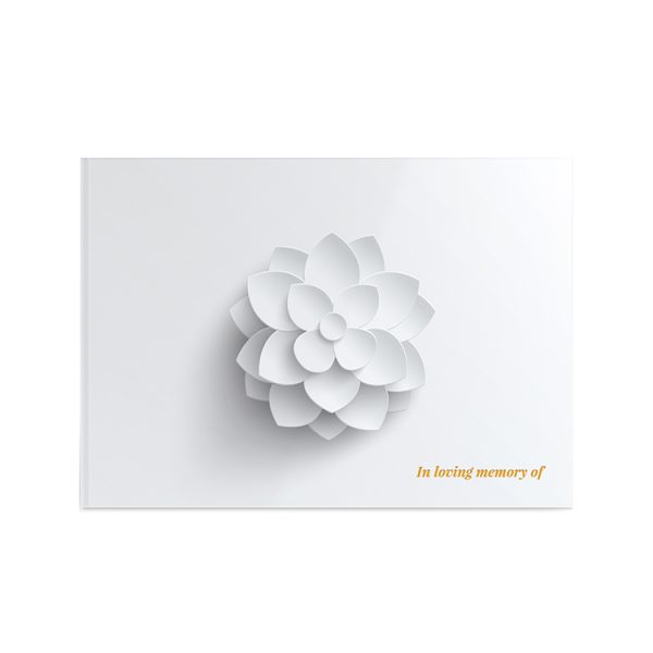 Template Memorial Books - White Lotus - Prime Grafix & Unibind, Printing & Binding, Australia